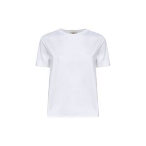 Herno Women White Chic Cotton Jersey And New Techno Taffeta T-Shirt